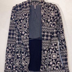 RARE Free People Black Cotton Peplum Cardigan